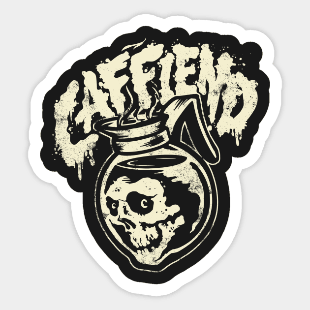 Caffiend Sticker by heartattackjack